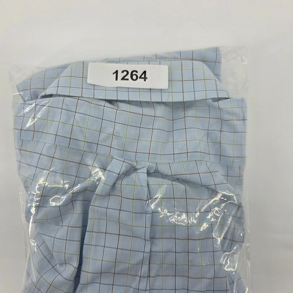 Brooks Brothers 346 Dress Shirt Mens 17-2/3 Non Iron All Cotton Multicolor Check - Picture 7 of 7